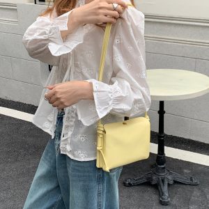 MBH Lambskin Multi-Compartment Envelope Crossbody Bag Simple Versatile