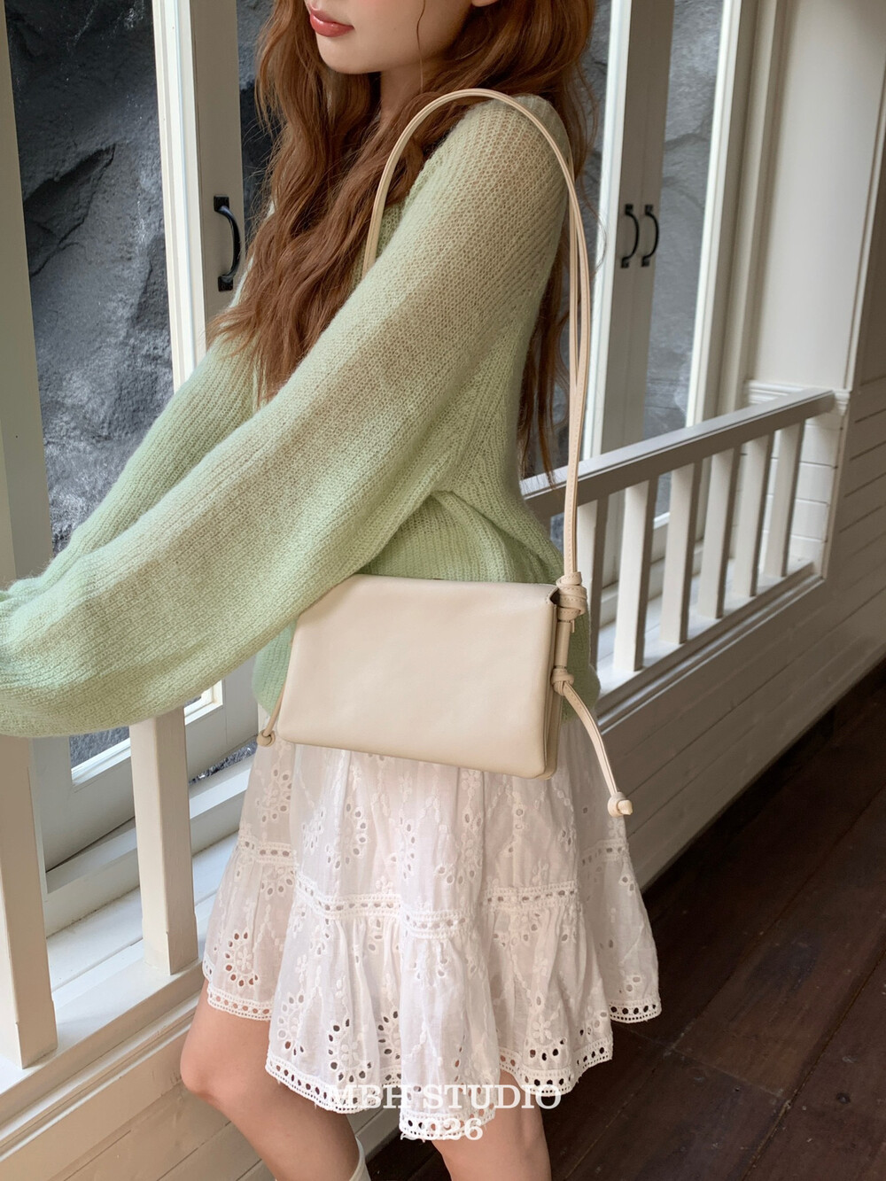 MBH Lambskin Multi-Compartment Envelope Crossbody Bag Simple Versatile - Image 2