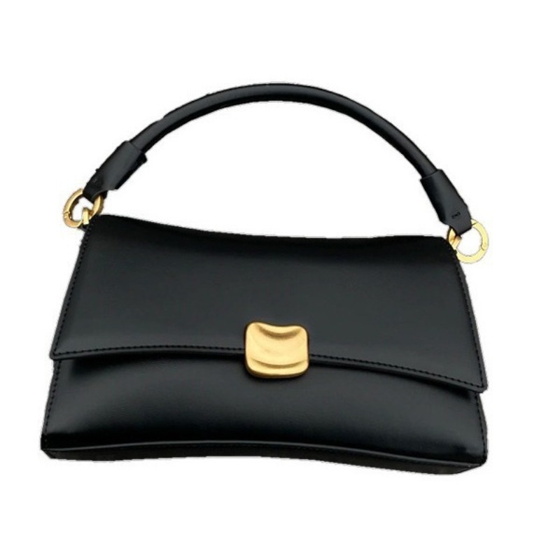Black Underarm Bag Women's New High-Quality Niche Design One-Shoulder Retro Handbag Small Square Crossbody Bag - Image 5