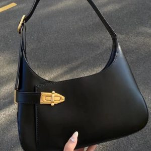 MZ Women's Small Saddle Shoulder Bag PU Leather Zip Casual
