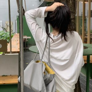 MBH 2026 Summer Multi-Compartment Nylon Tote Bag Lightweight Large Capacity Commuter Shoulder Bag