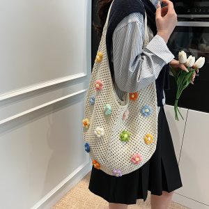 NO MORE Women's One-Shoulder Tote Bag Minimalist Korean Style